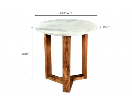 Moe's Jinxx Side Table - White