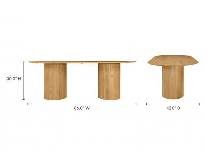 Moe's Povera Oval Dining Table - Natural