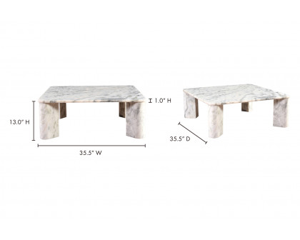 Moe's Segment Coffee Table - Ashen Gray