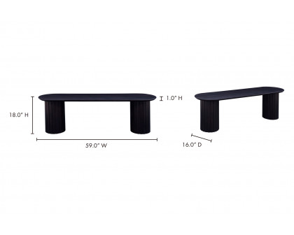 Moe's Povera Dining Bench - Black