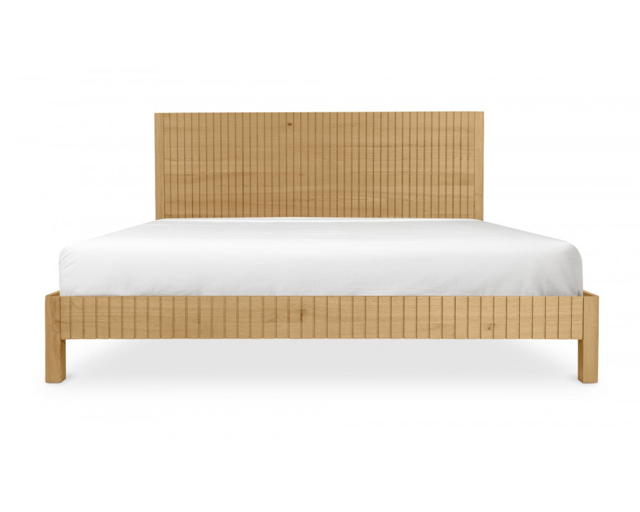 Moe's Povera Contemporary Queen Size Bed - Oak