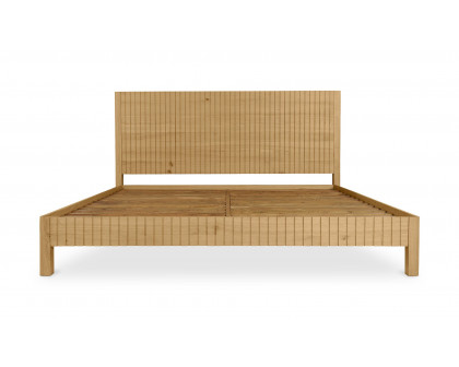 Moe's Povera Contemporary Queen Size Bed - Oak