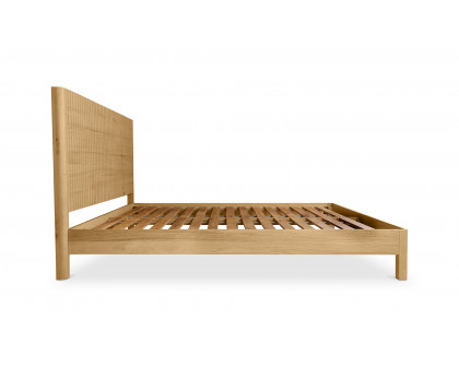 Moe's Povera Contemporary Queen Size Bed - Oak