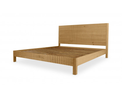 Moe's Povera Contemporary Queen Size Bed - Oak