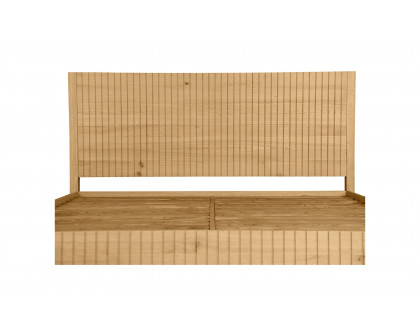 Moe's Povera Contemporary Queen Size Bed - Oak