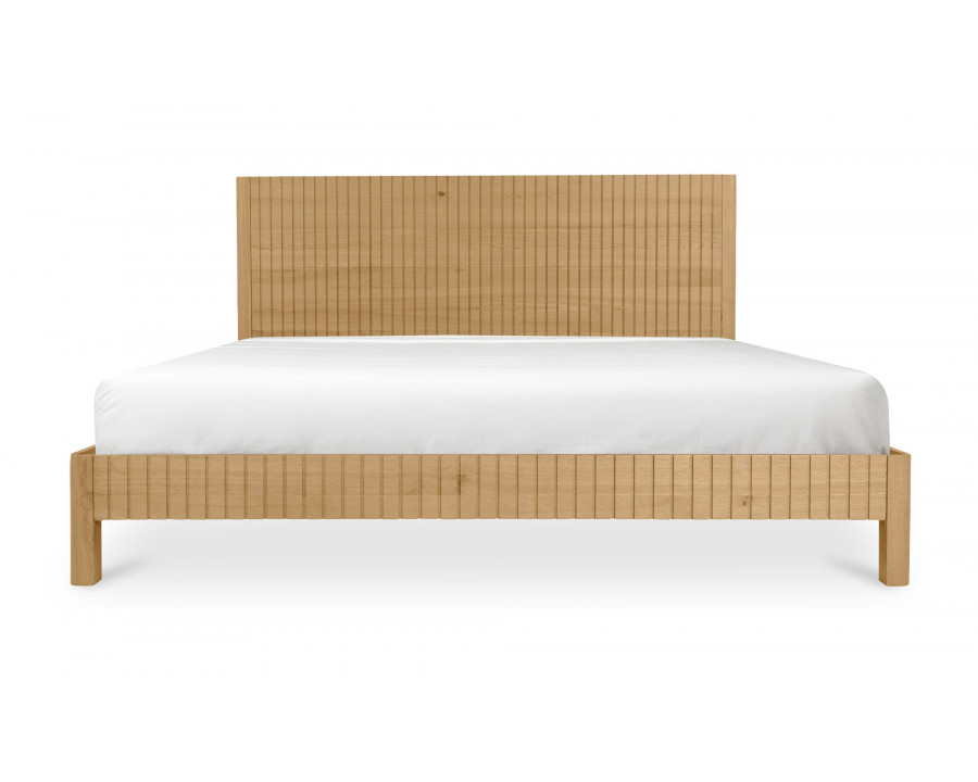 Moe's Povera Contemporary King Size Bed - Oak