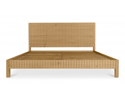 Moe's Povera Contemporary King Size Bed - Oak