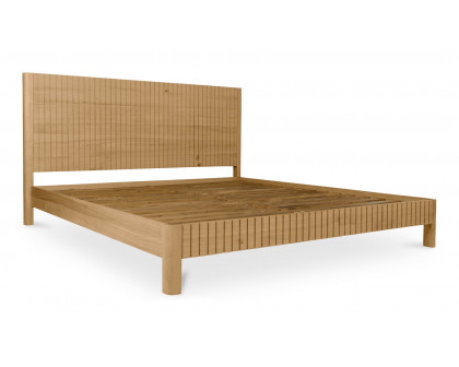 Moe's Povera Contemporary King Size Bed - Oak