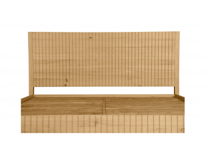 Moe's Povera Contemporary King Size Bed - Oak