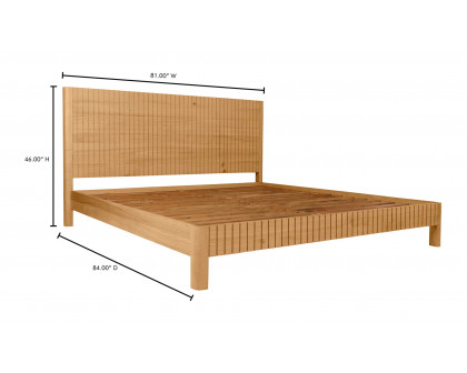 Moe's Povera Contemporary King Size Bed - Oak