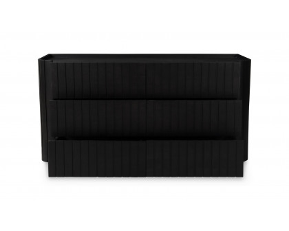 Moe's Povera Contemporary 6-Drawer Dresser - Black