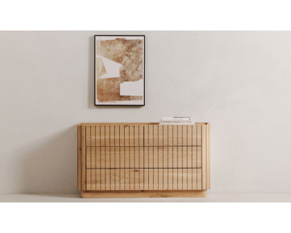 Moe's Povera Contemporary 6-Drawer Dresser - Oak