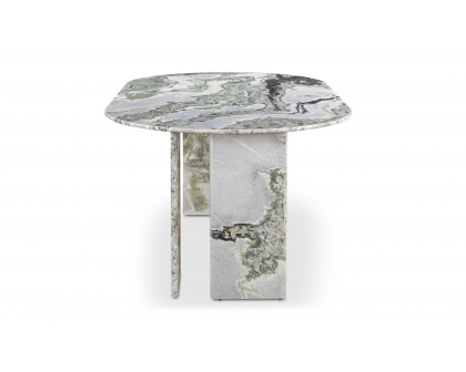 Moe's Celia Contemporary Oval Dining Table - Green Onyx Marble