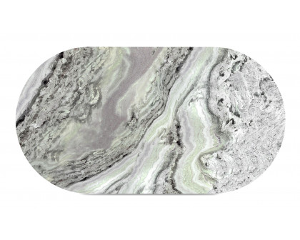 Moe's Celia Contemporary Oval Dining Table - Green Onyx Marble