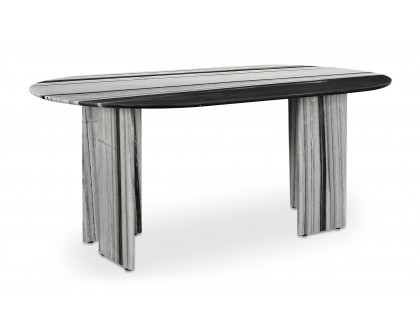 Moe's Celia Contemporary Oval Dining Table - Panda Marble