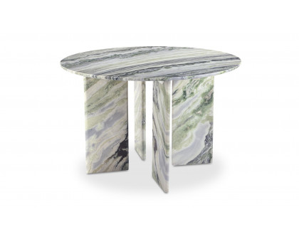 Moe's Celia Contemporary Round Dining Table - Green Onyx Marble