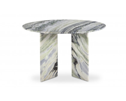 Moe's Celia Contemporary Round Dining Table - Green Onyx Marble