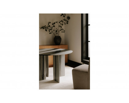 Moe's Celia Contemporary Round Dining Table - Panda Marble