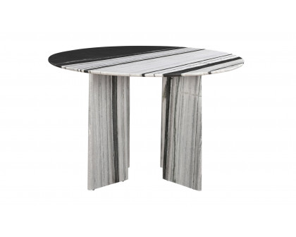 Moe's Celia Contemporary Round Dining Table - Panda Marble