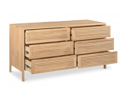 Moe's - Teeda Contemporary 6 Drawers Dresser in Natural