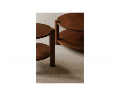 Moe's - Olsen Contemporary Round Accent Table in Vintage Brown