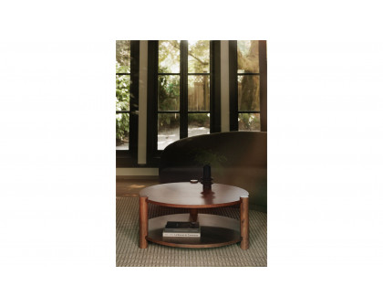 Moe's - Olsen Contemporary Round Coffee Table in Vintage Brown