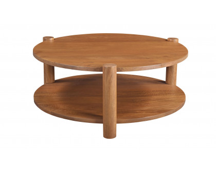 Moe's - Olsen Contemporary Round Coffee Table in Vintage Brown