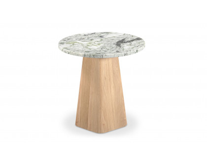 Moe's Evelyn Contemporary Round Accent Table - Green Onyx Marble