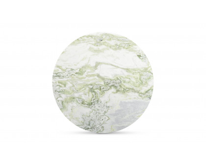 Moe's Evelyn Contemporary Round Accent Table - Green Onyx Marble