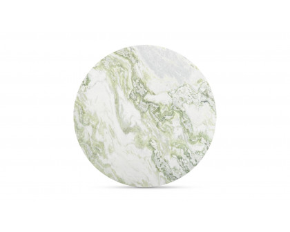 Moe's Evelyn Contemporary Round Accent Table - Green Onyx Marble