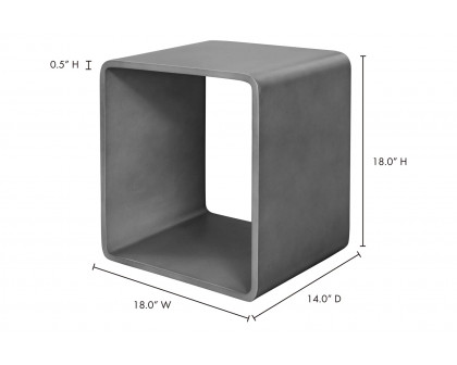 Moe's Cali Accent Cube - Gray