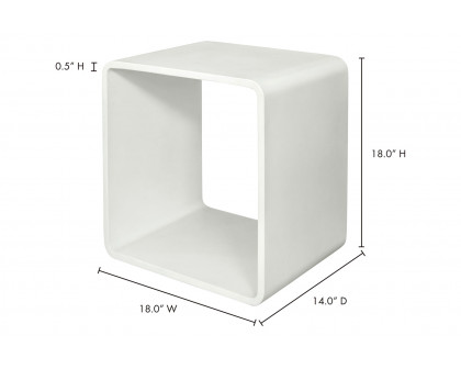 Moe's Cali Accent Cube - White