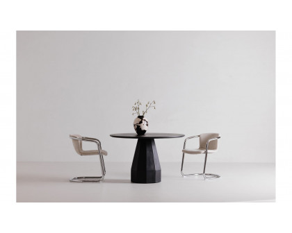 Moe's Templo Contemporary Round Dining Table - Black