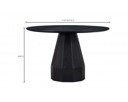 Moe's Templo Contemporary Round Dining Table - Black