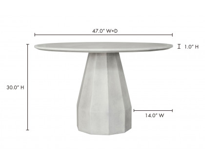 Moe's Templo Outdoor Dining Table - White