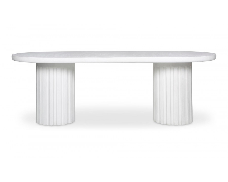 Moe's - Eris Contemporary Oval Outdoor Dining Table in White