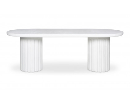 Moe's - Eris Contemporary Oval Outdoor Dining Table in White