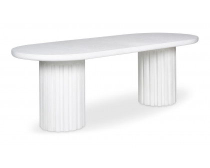 Moe's - Eris Contemporary Oval Outdoor Dining Table in White