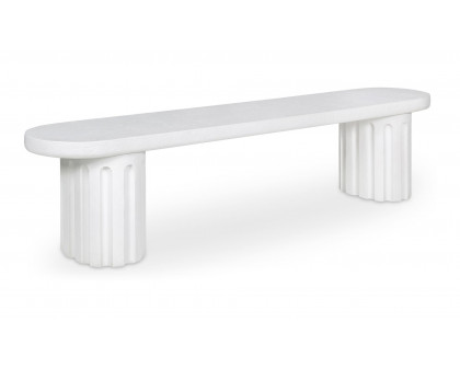 Moe's - Eris Contemporary Outdoor Dining Bench in White