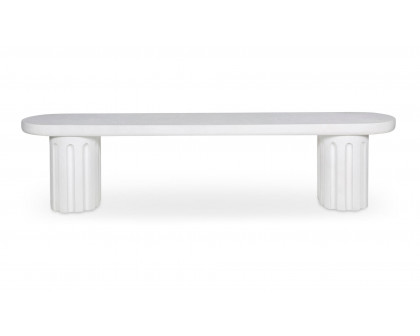 Moe's - Eris Contemporary Outdoor Dining Bench in White