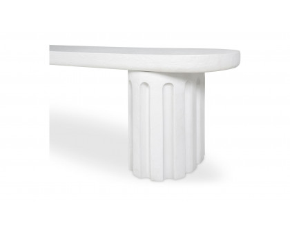 Moe's - Eris Contemporary Outdoor Dining Bench in White