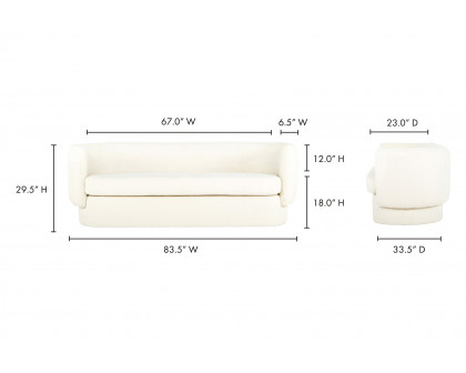 Moe's Koba Sofa - White