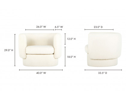 Moe's Koba Chair - White