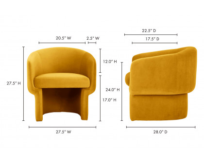 Moe's Franco Chair - Yellow