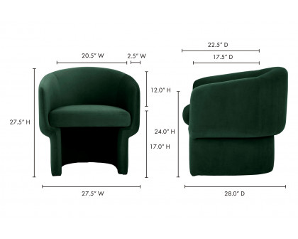 Moe's Franco Chair - Dark Green