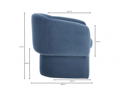 Moe's Franco Chair - Dusted Blue