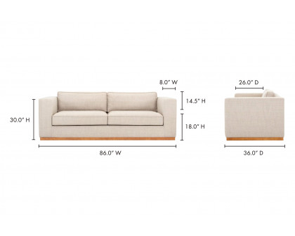 Moe's - Theodore Sofa in Beige