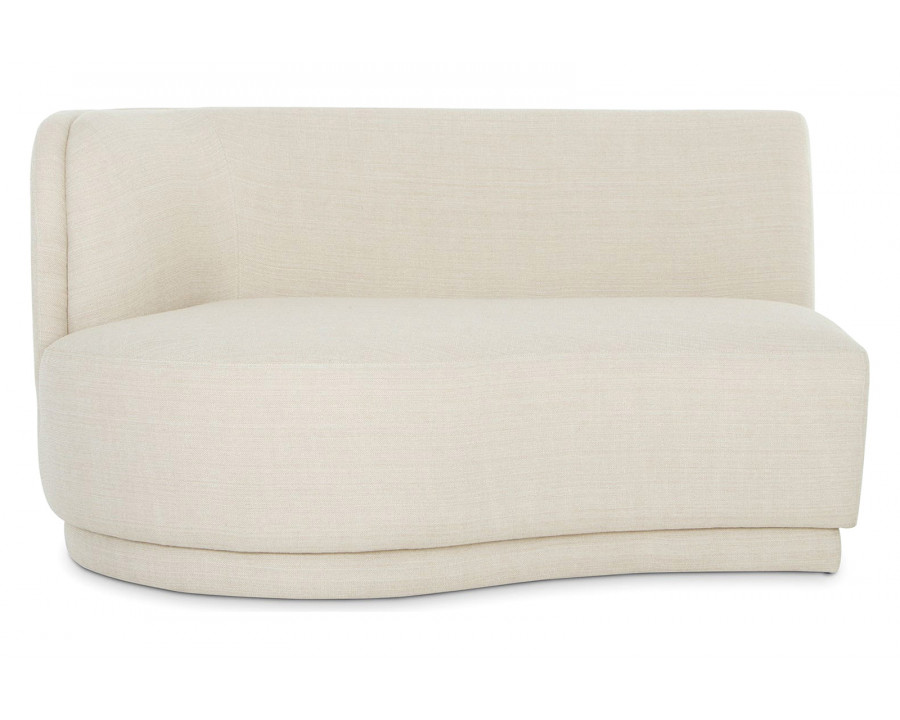 Moe's Yoon Chaise - Sweet Cream, Left Facing