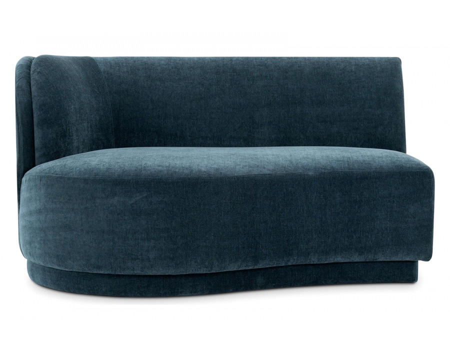 Moe's Yoon Chaise - Nightshade Blue, Left Facing