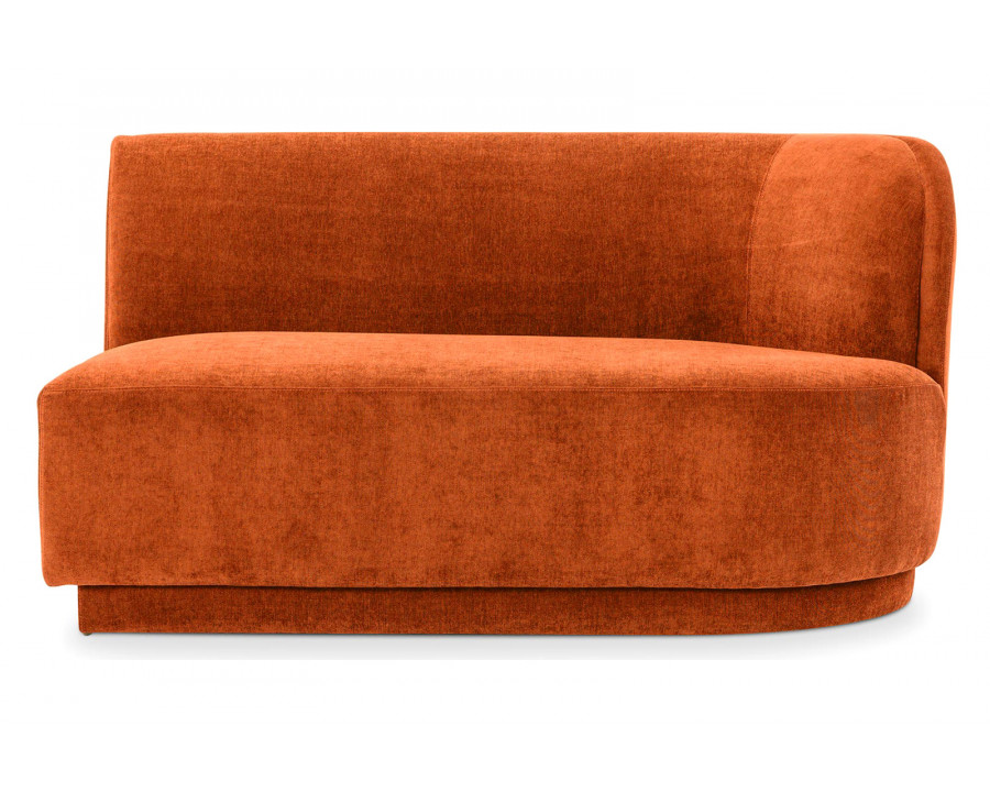 Moe's Yoon 2 Seat Sofa - Fired Rust, Right Chaise